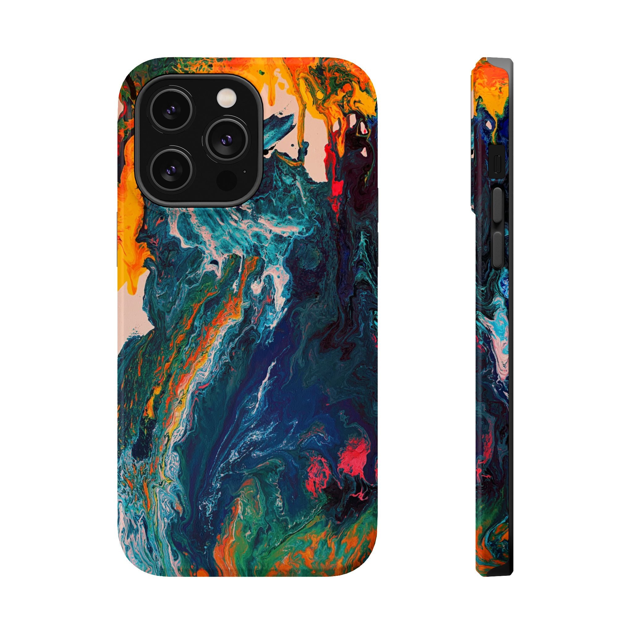 Deepcore Flow X MagSafe iPhone Case – Abstract Art Design, Shockproof for iPhone 14–17 Pro & Pro Max
