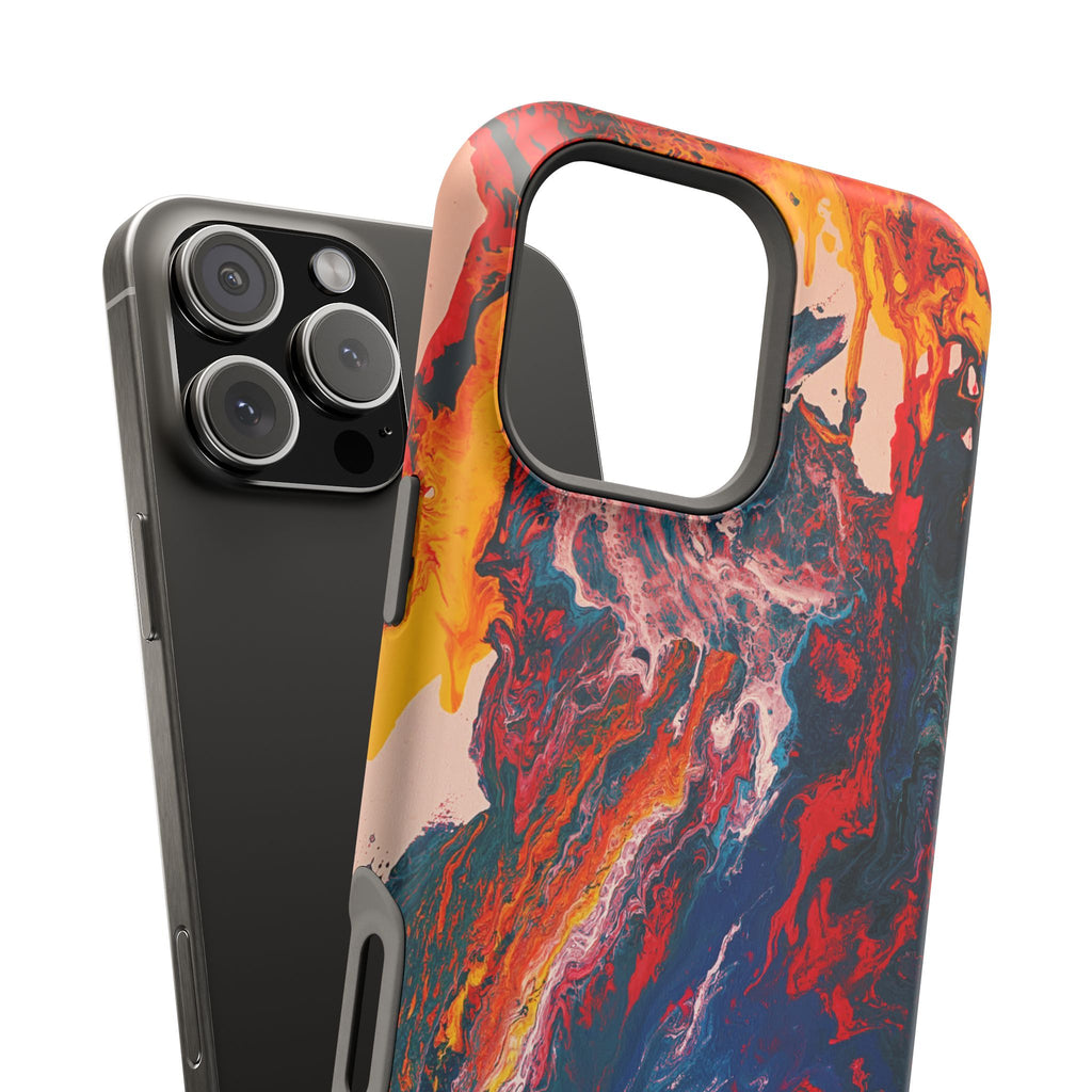 Heatcore X MagSafe iPhone Case – Abstract Art Design, Shockproof for iPhone 14–17 Pro & Pro Max