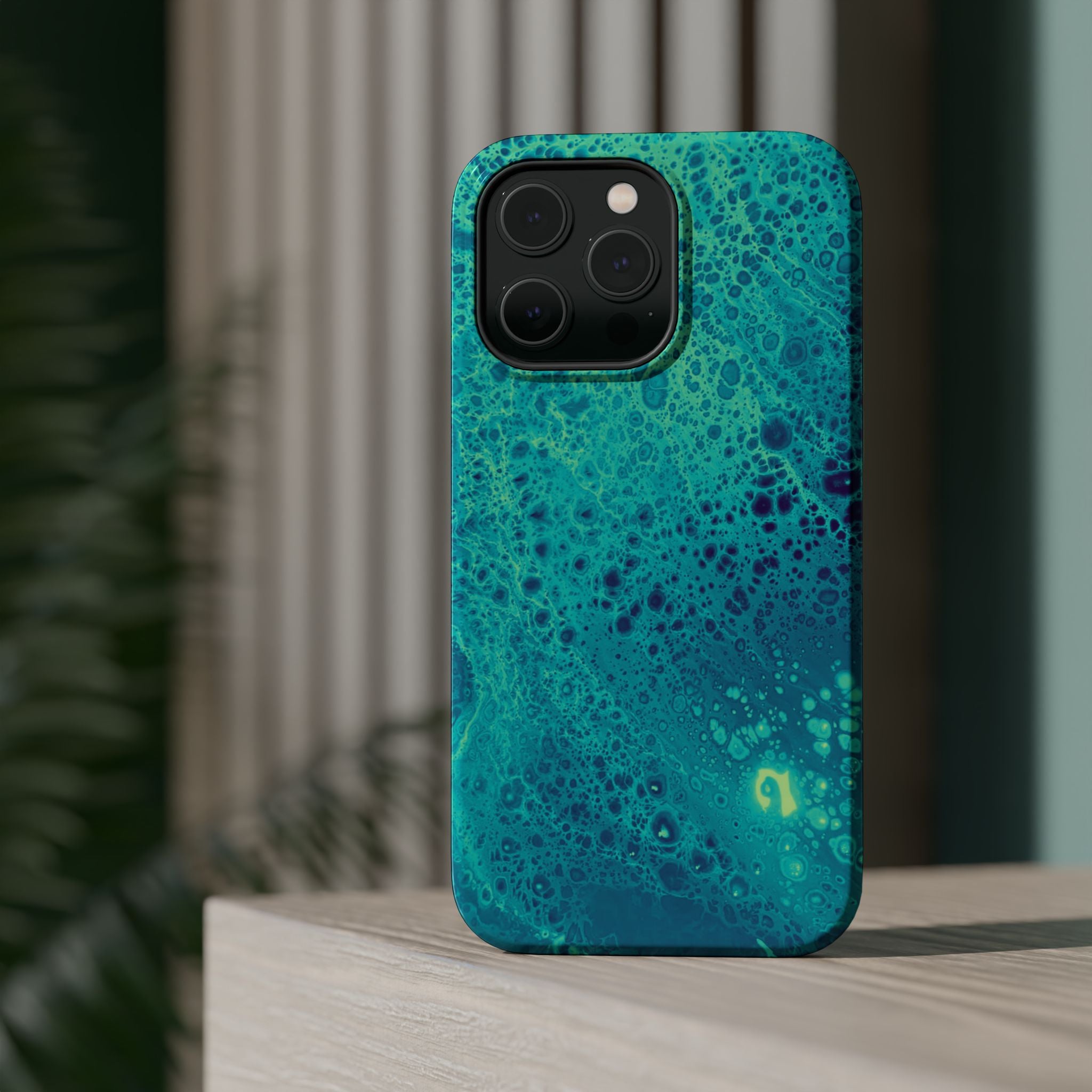 Deepwave Collapse MagSafe iPhone Case – Abstract Art Design, Shockproof for iPhone 14–17 Pro & Pro Max