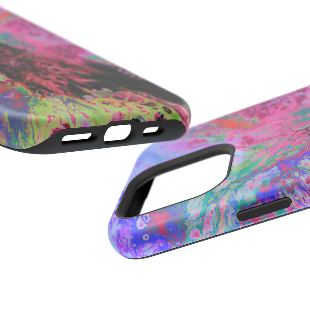 Quantum Bloom Collapse MagSafe iPhone Case – Abstract Art Design, Shockproof for iPhone 14–17 Pro & Pro Max
