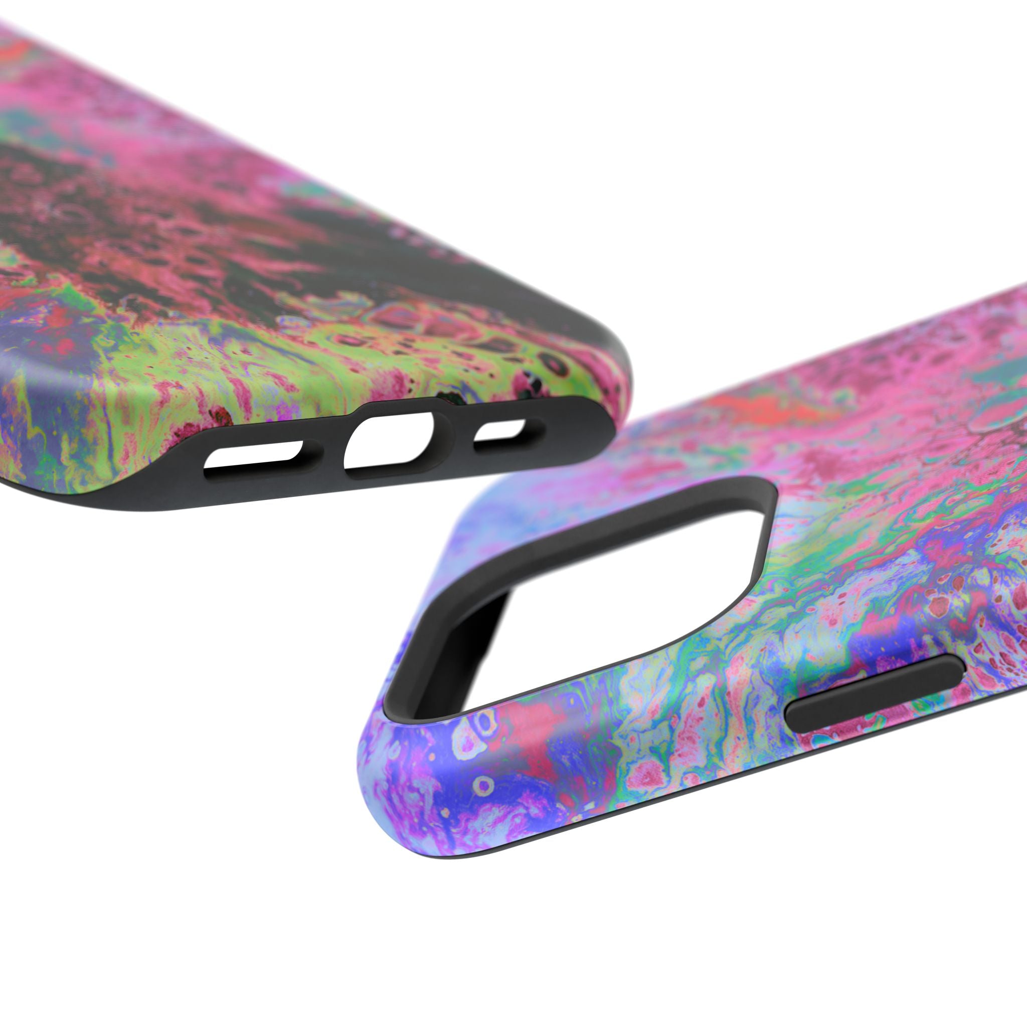 Quantum Bloom Collapse MagSafe iPhone Case – Abstract Art Design, Shockproof for iPhone 14–17 Pro & Pro Max