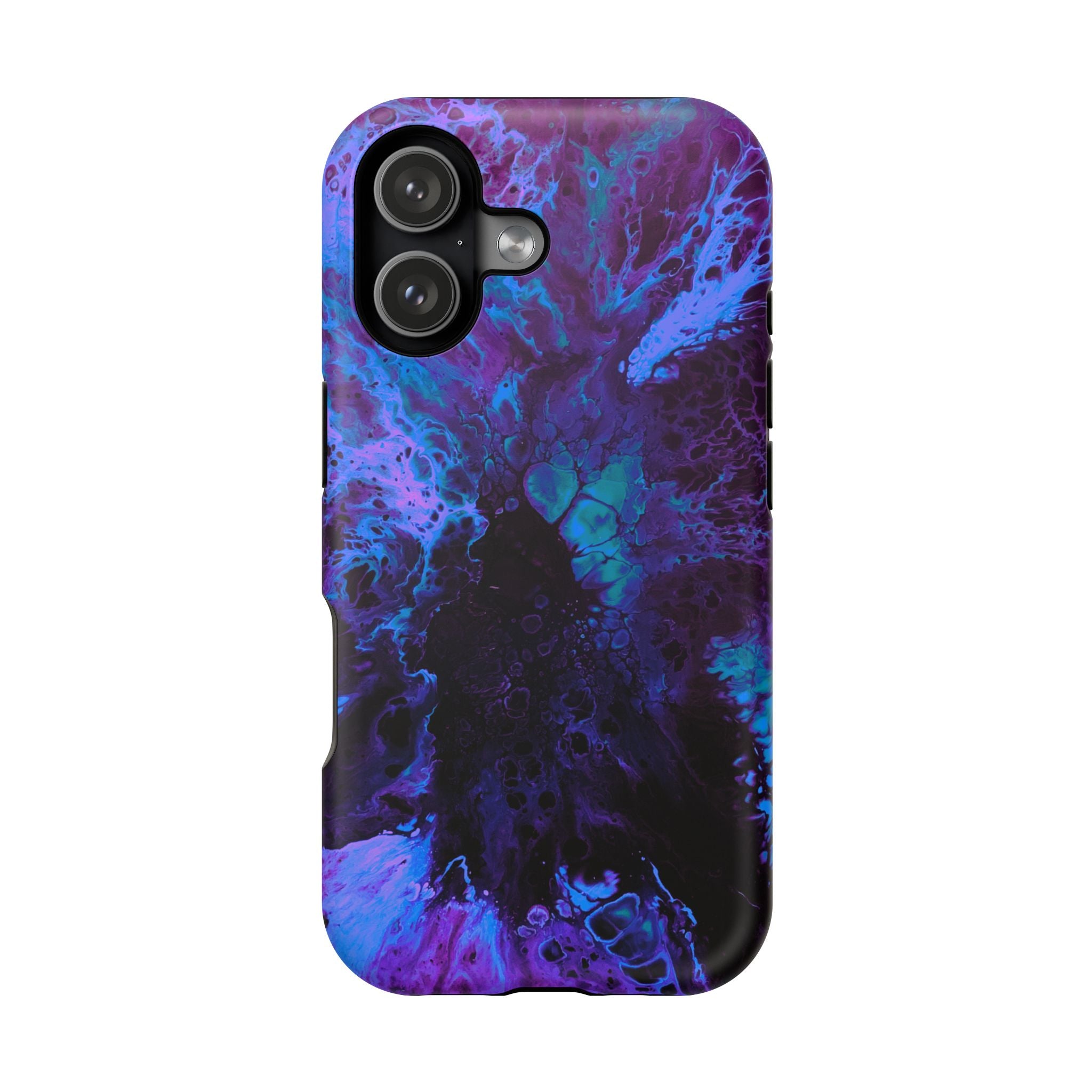 Azure Reactor MagSafe iPhone Case – Abstract Art Design, Shockproof for iPhone 14–17 Pro & Pro Max