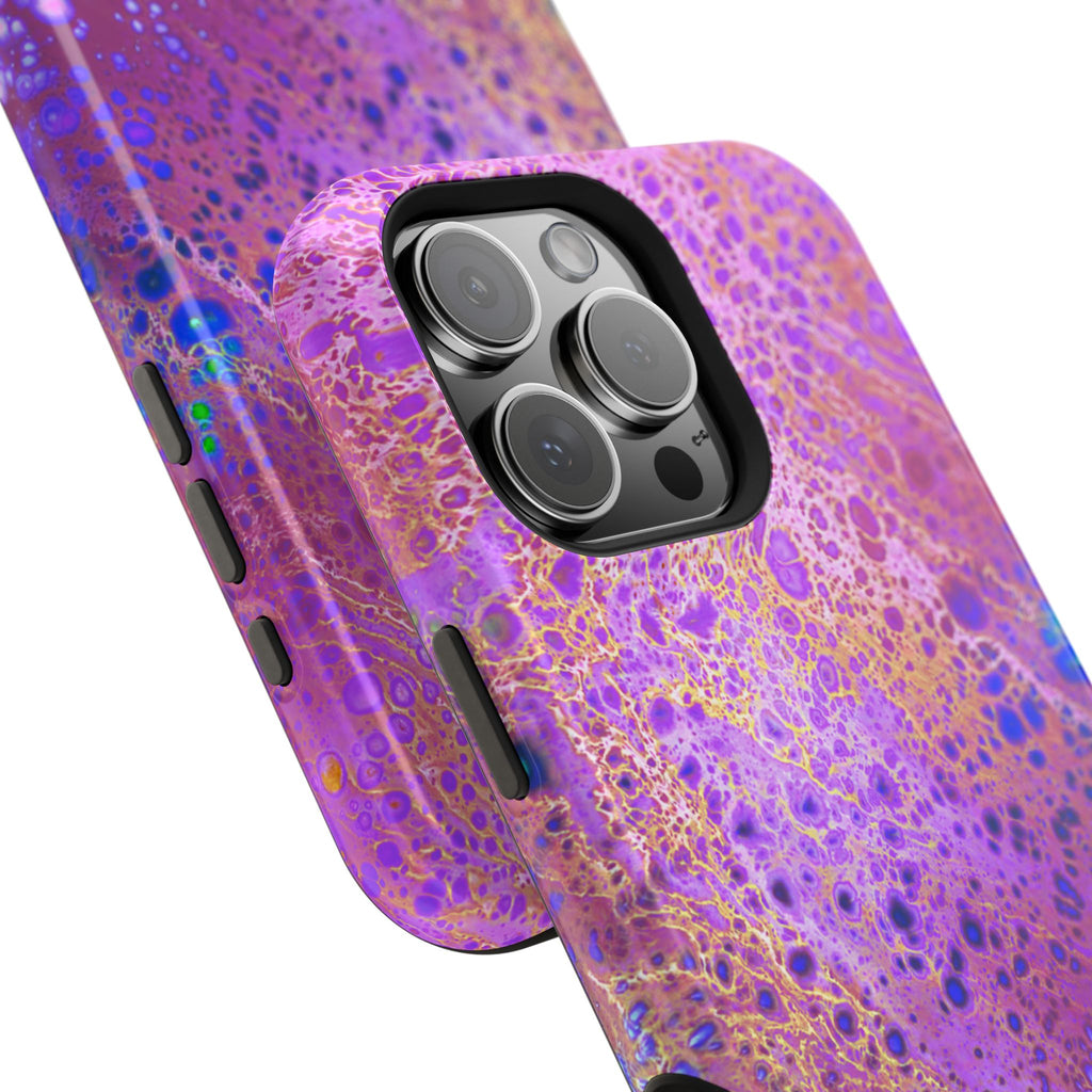 Cosmic Pulse MagSafe iPhone Case – Abstract Art Design, Shockproof for iPhone 14–17 Pro & Pro Max