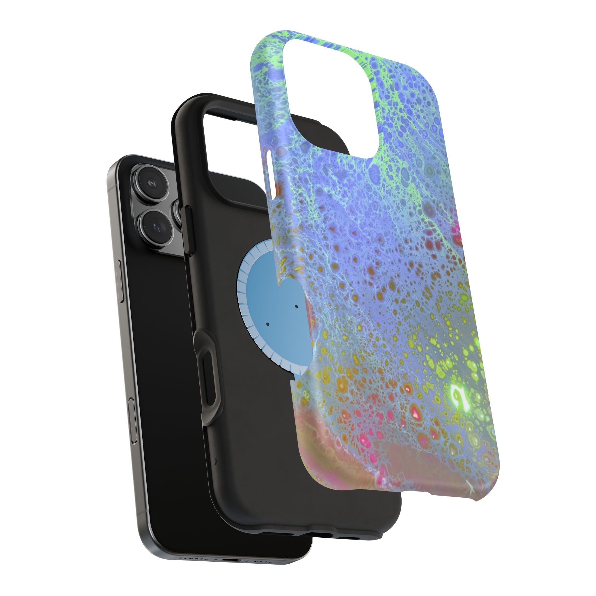 Arctic Pulse MagSafe iPhone Case – Abstract Art Design, Shockproof for iPhone 14–17 Pro & Pro Max