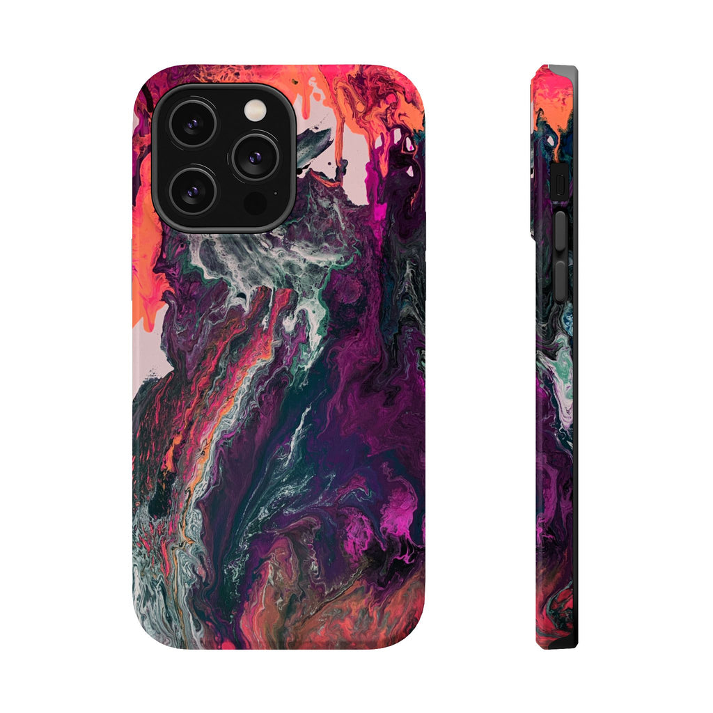 Colorwave Distortion X MagSafe iPhone Case – Abstract Art Design, Shockproof for iPhone 14–17 Pro & Pro Max