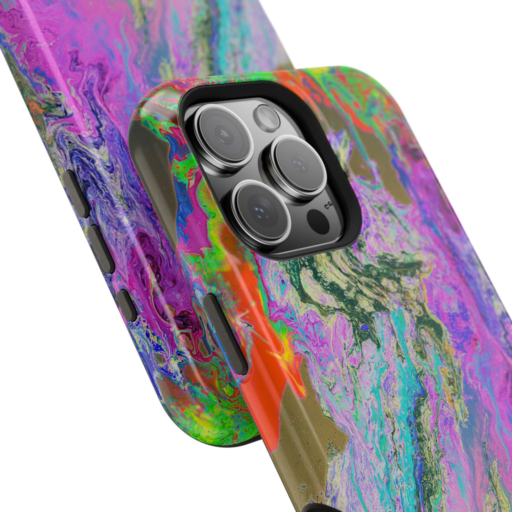 Spectrum Surge X MagSafe iPhone Case – Abstract Art Design, Shockproof for iPhone 14–17 Pro & Pro Max