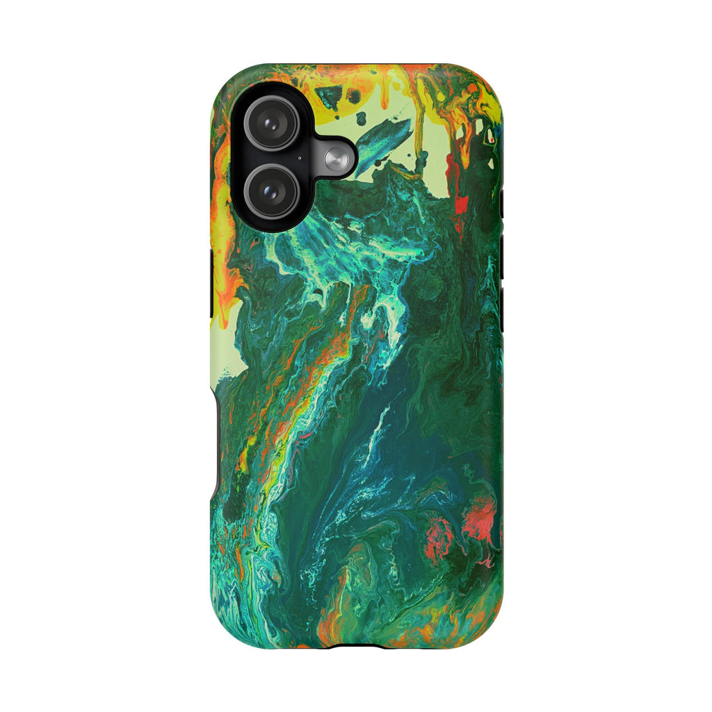 Radioactive Core X MagSafe iPhone Case – Abstract Art Design, Shockproof for iPhone 14–17 Pro & Pro Max