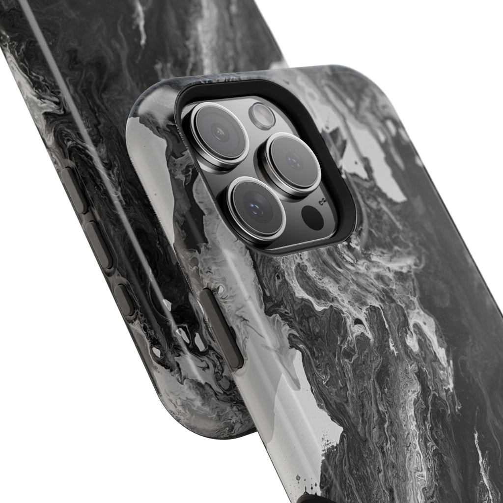 Noir Core X MagSafe iPhone Case – Abstract Art Design, Shockproof for iPhone 14–17 Pro & Pro Max
