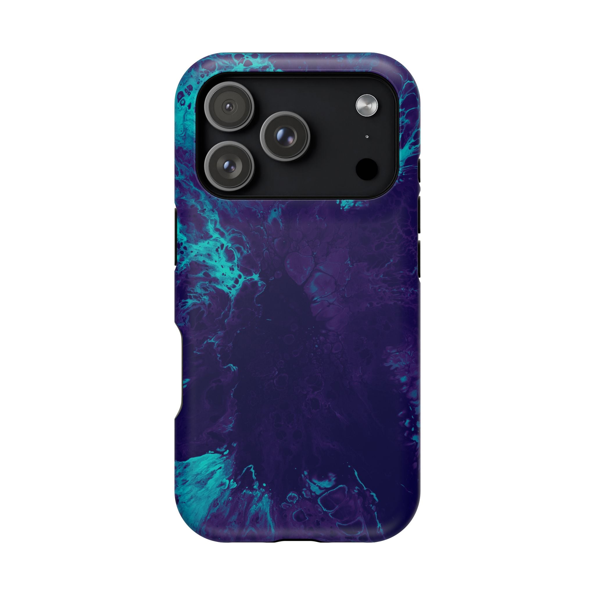 Ocean Pulse MagSafe iPhone Case – Abstract Art Design, Shockproof for iPhone 14–17 Pro & Pro Max