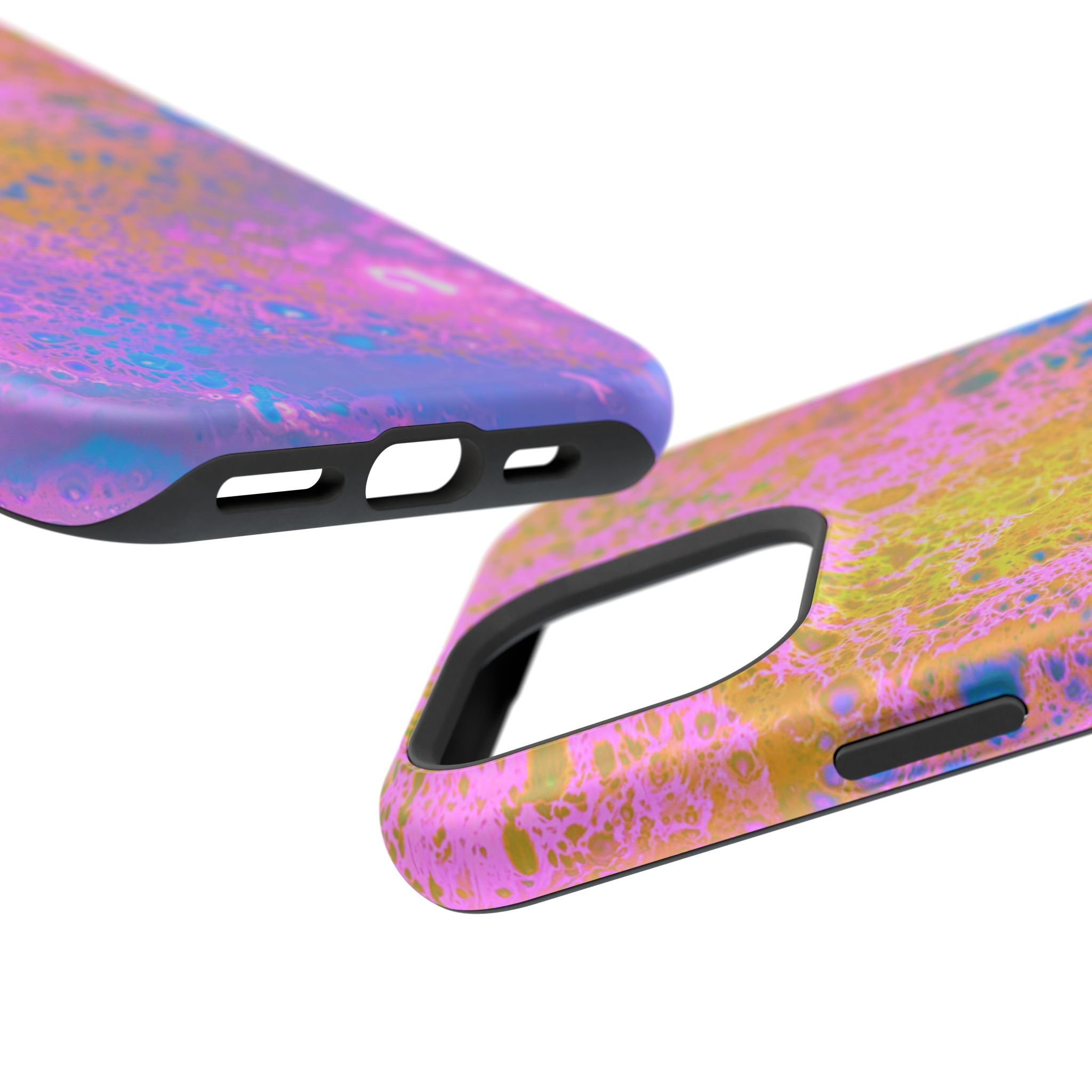 Spectral Distortion MagSafe iPhone Case – Abstract Art Design, Shockproof for iPhone 14–17 Pro & Pro Max