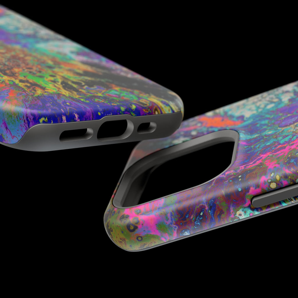 Neon Vein MagSafe iPhone Case – Abstract Art Design, Shockproof for iPhone 14–17 Pro & Pro Max