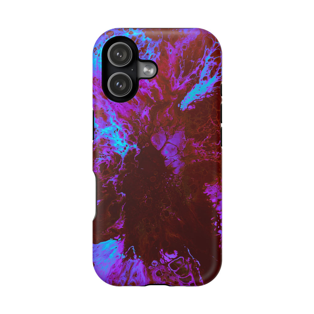 Quantum Bloom MagSafe iPhone Case – Abstract Art Design, Shockproof for iPhone 14–17 Pro & Pro Max