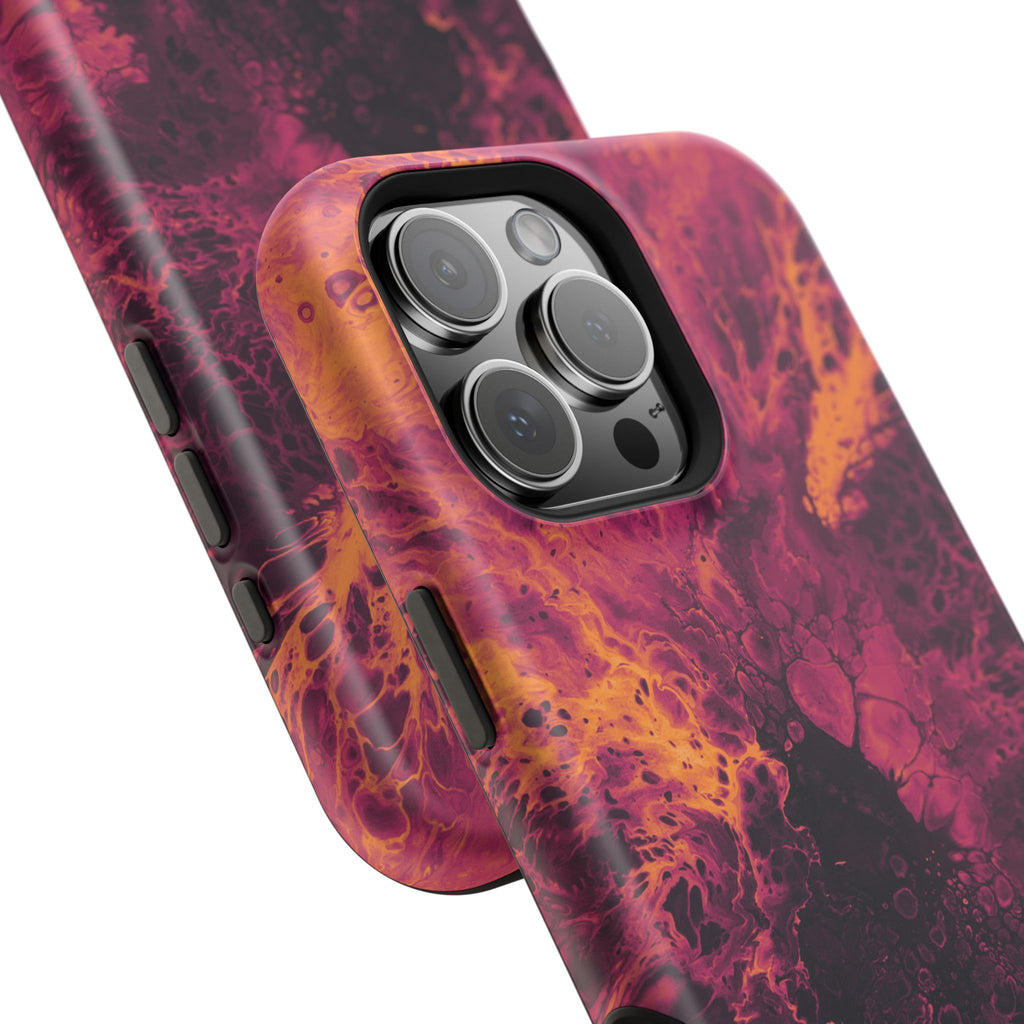 Dark Bloom X MagSafe iPhone Case – Abstract Art Design, Shockproof for iPhone 14–17 Pro & Pro Max