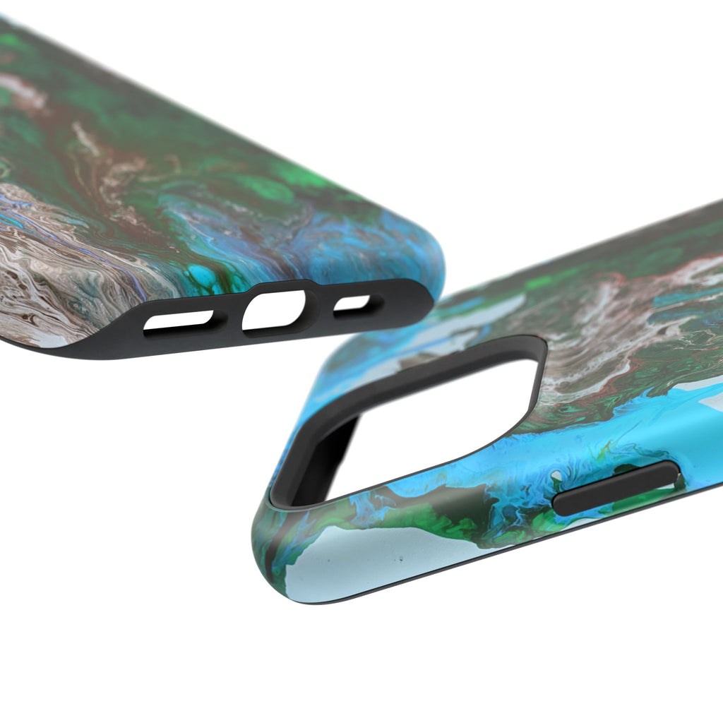 Aqua Reactor X MagSafe iPhone Case – Abstract Art Design, Shockproof for iPhone 14–17 Pro & Pro Max