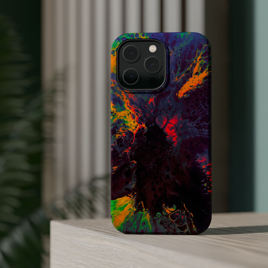 Fusion Collapse MagSafe iPhone Case – Abstract Art Design, Shockproof for iPhone 14–17 Pro & Pro Max