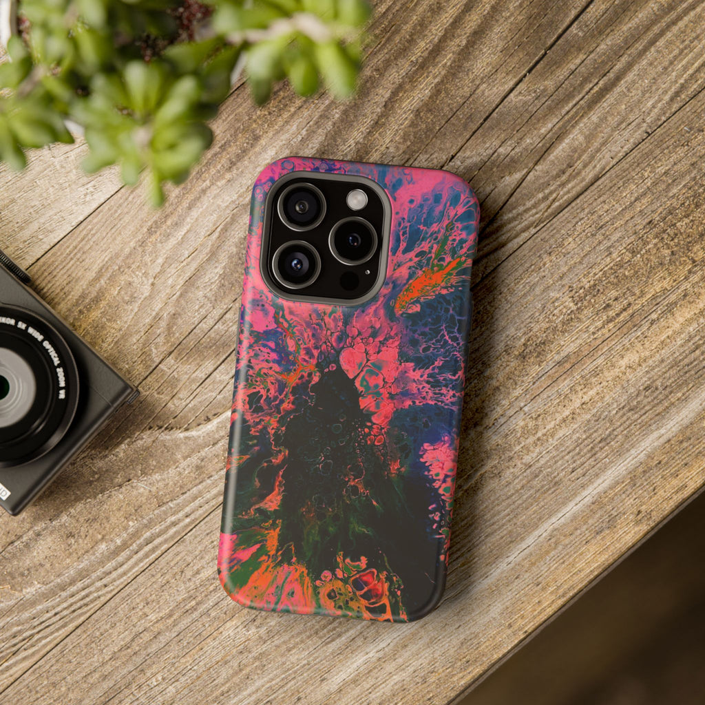 Velvet Explosion MagSafe iPhone Case – Abstract Art Design, Shockproof for iPhone 14–17 Pro & Pro Max