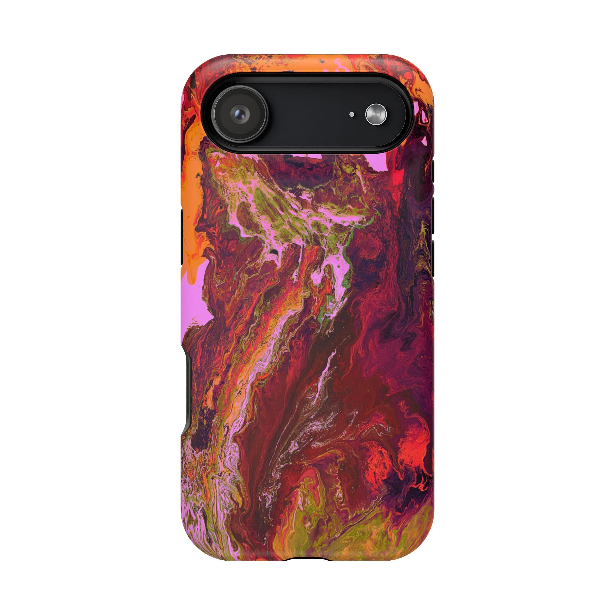 Gold Reactor X MagSafe iPhone Case – Abstract Art Design, Shockproof for iPhone 14–17 Pro & Pro Max
