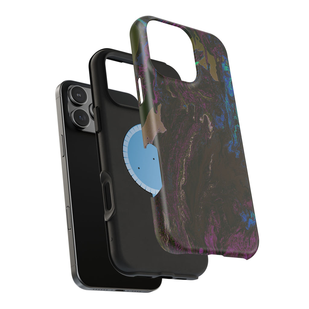 Shadow Collapse X MagSafe iPhone Case – Abstract Art Design, Shockproof for iPhone 14–17 Pro & Pro Max