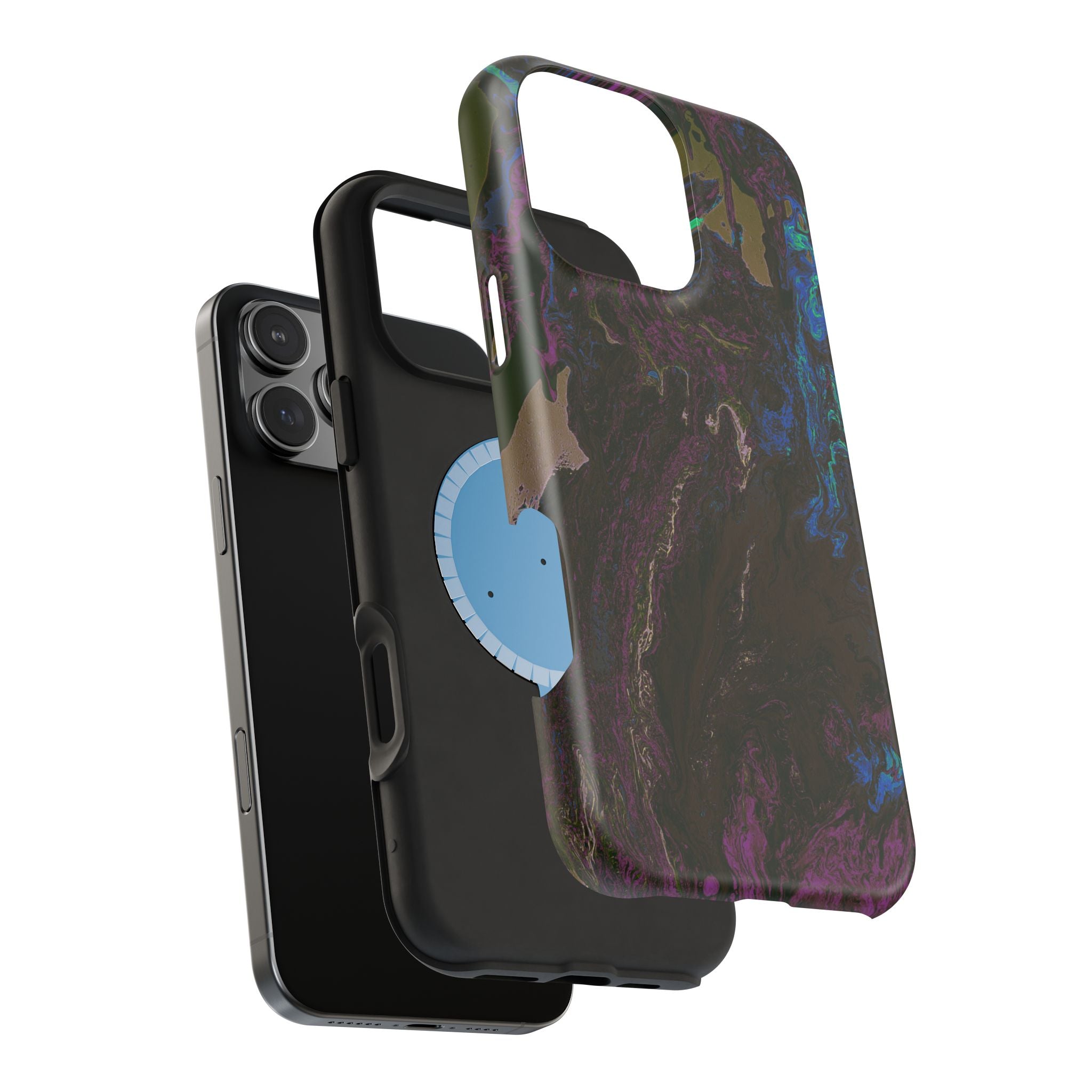 Shadow Collapse X MagSafe iPhone Case – Abstract Art Design, Shockproof for iPhone 14–17 Pro & Pro Max