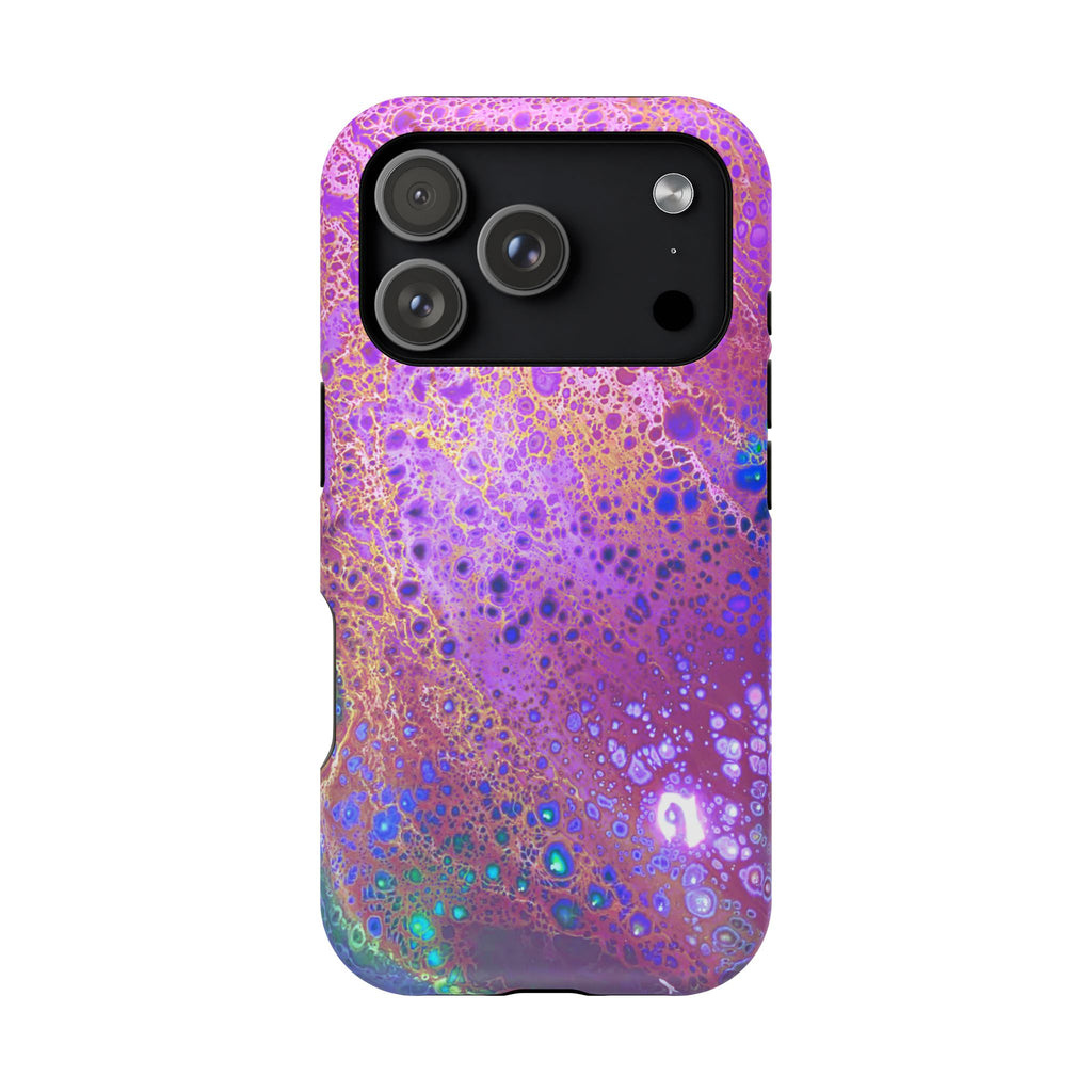 Cosmic Pulse MagSafe iPhone Case – Abstract Art Design, Shockproof for iPhone 14–17 Pro & Pro Max