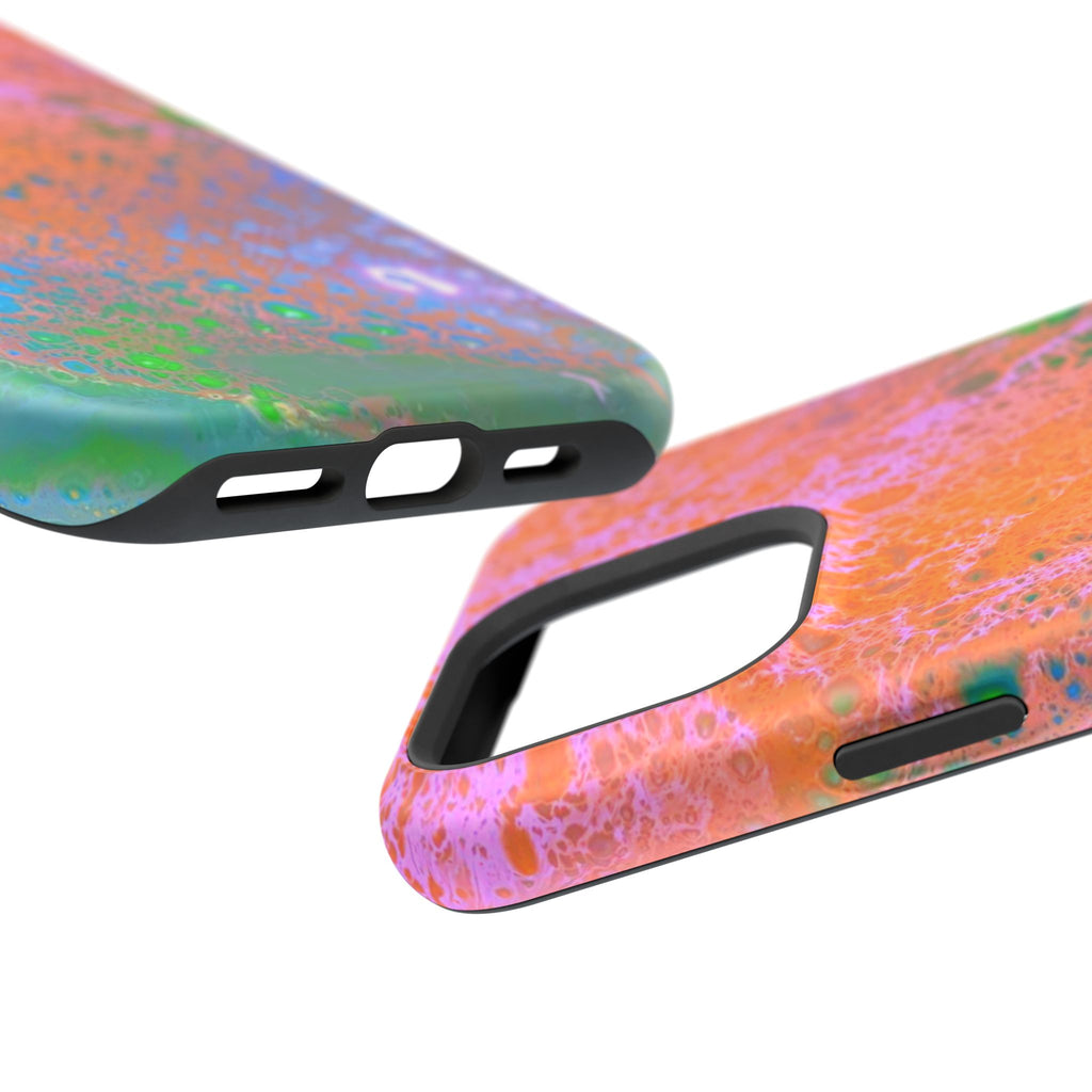 Sunflare Pulse MagSafe iPhone Case – Abstract Art Design, Shockproof for iPhone 14–17 Pro & Pro Max