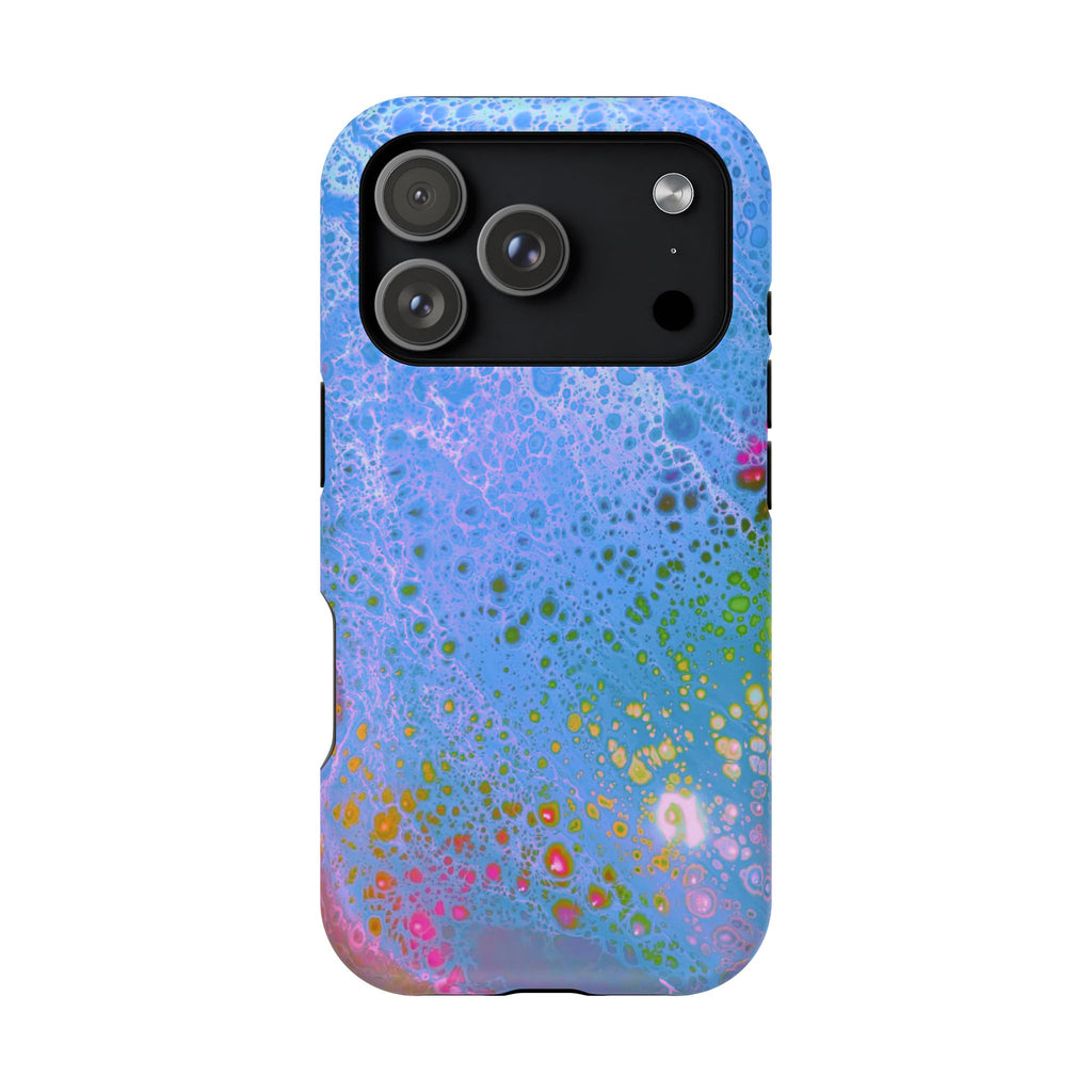 Frost Bloom MagSafe iPhone Case – Abstract Art Design, Shockproof for iPhone 14–17 Pro & Pro Max