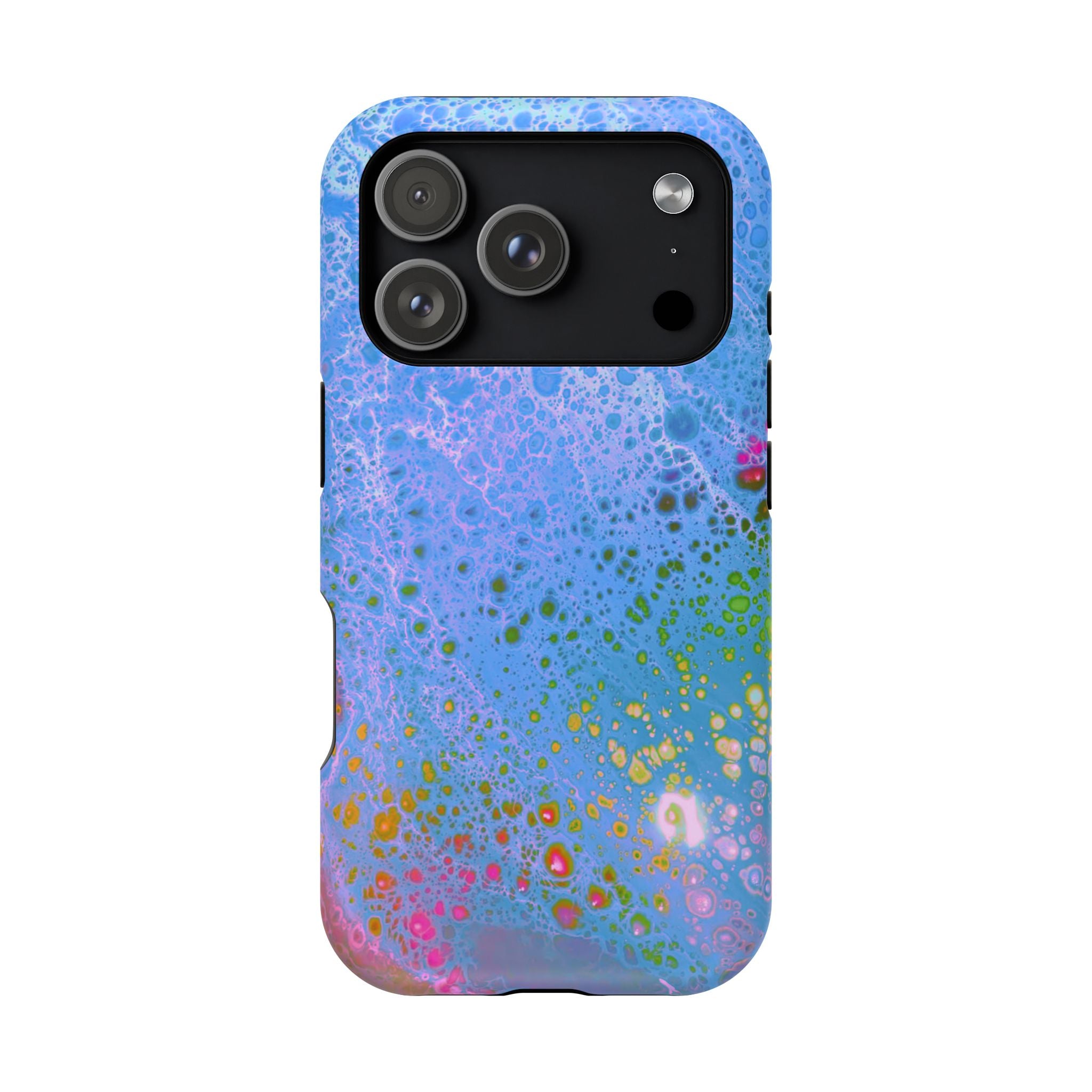 Frost Bloom MagSafe iPhone Case – Abstract Art Design, Shockproof for iPhone 14–17 Pro & Pro Max