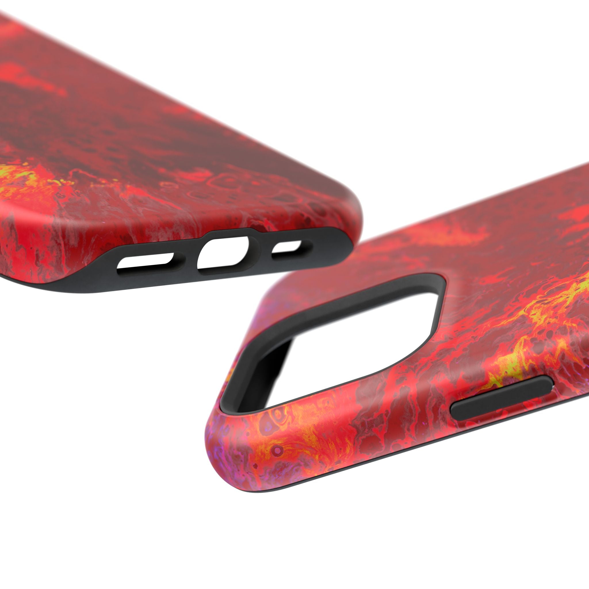 Inferno Pulse MagSafe iPhone Case – Abstract Art Design, Shockproof for iPhone 14–17 Pro & Pro Max