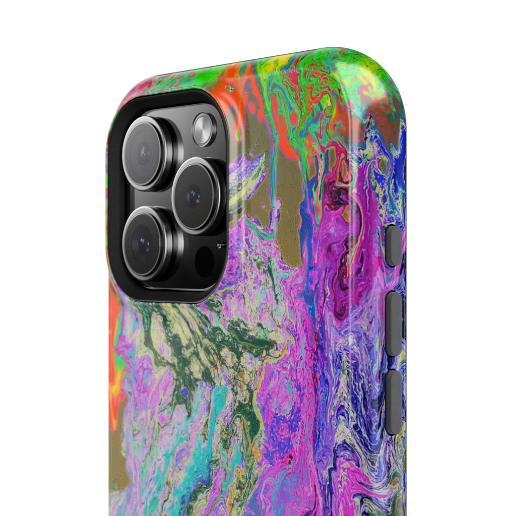 Spectrum Surge X MagSafe iPhone Case – Abstract Art Design, Shockproof for iPhone 14–17 Pro & Pro Max