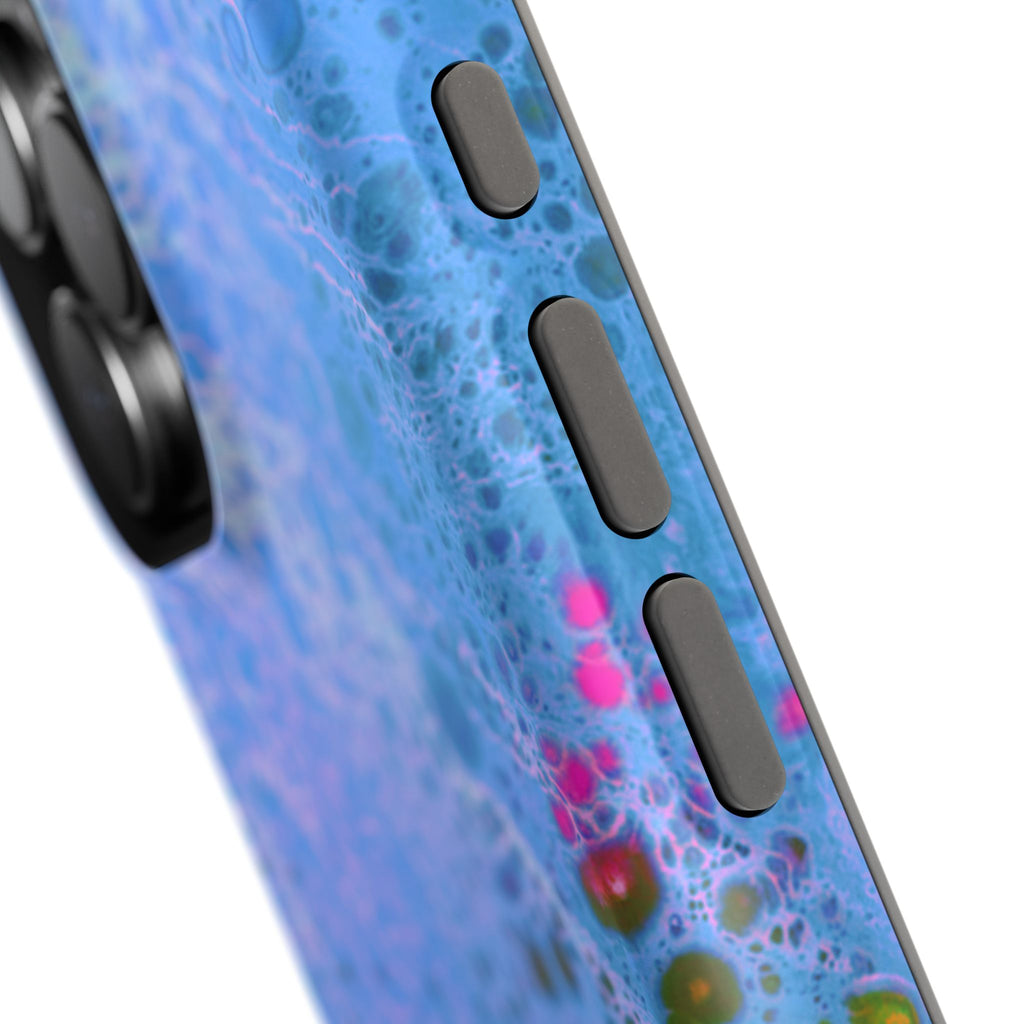 Frost Bloom MagSafe iPhone Case – Abstract Art Design, Shockproof for iPhone 14–17 Pro & Pro Max