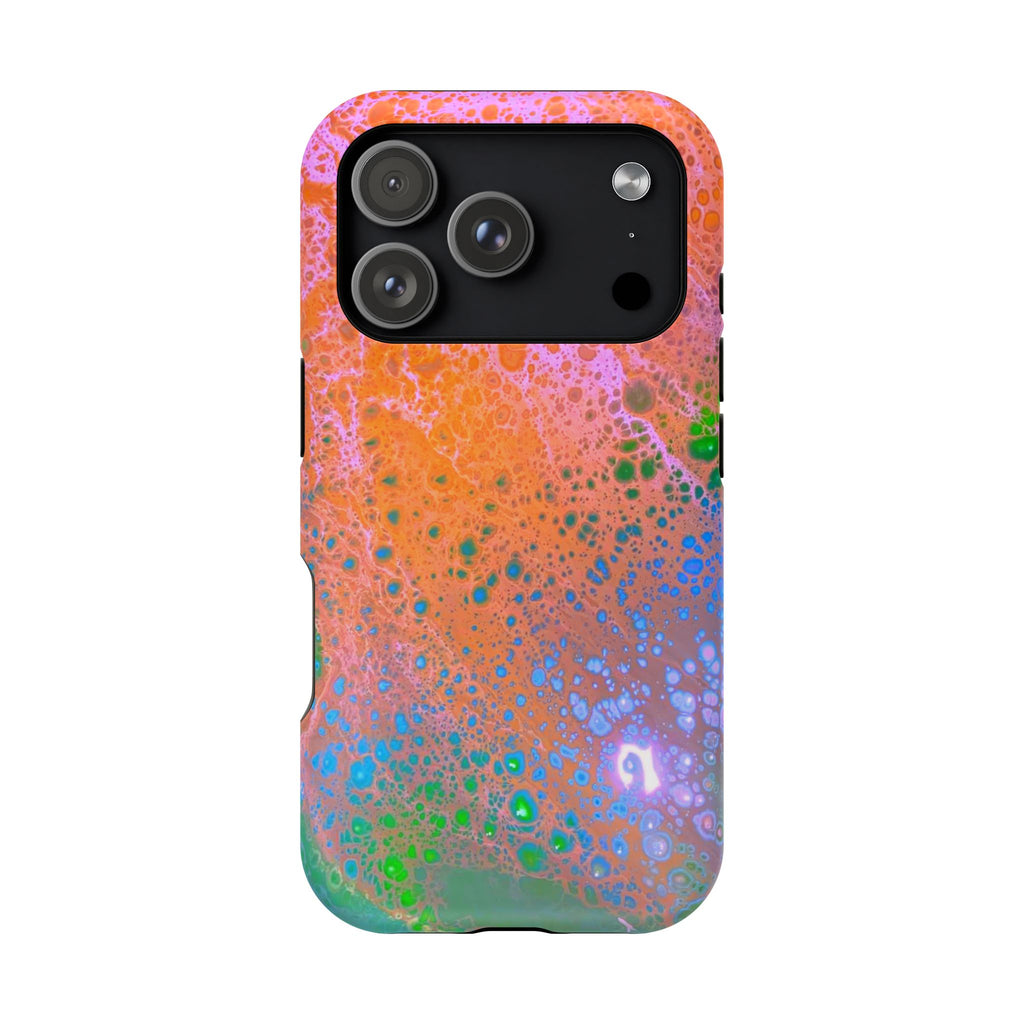 Sunflare Pulse MagSafe iPhone Case – Abstract Art Design, Shockproof for iPhone 14–17 Pro & Pro Max