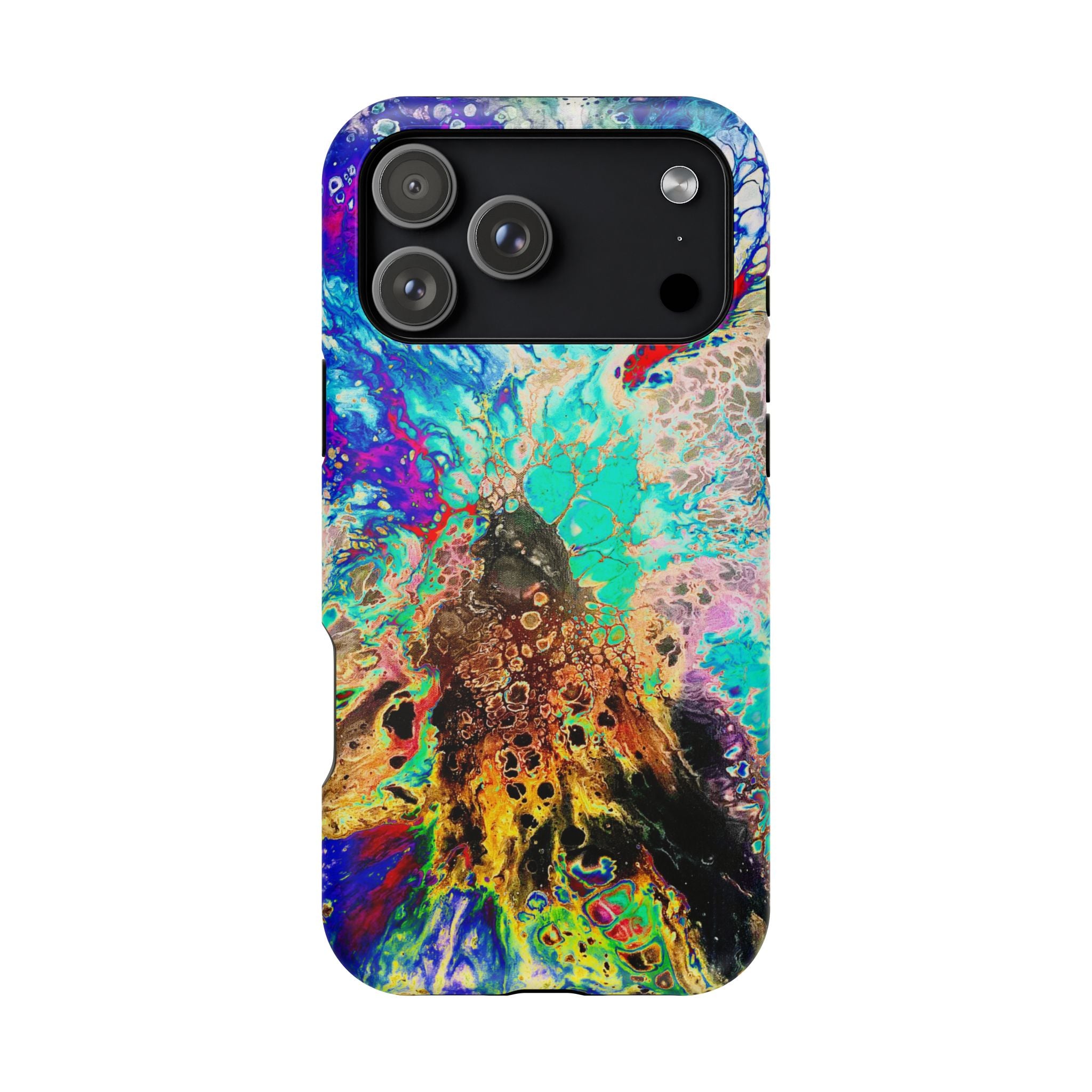 Spectrum Collapse MagSafe iPhone Case – Abstract Art Design, Shockproof for iPhone 14–17 Pro & Pro Max