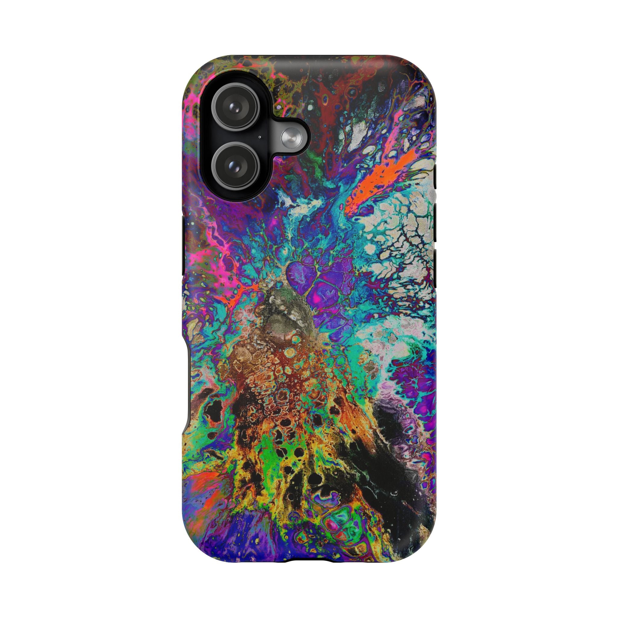 Neon Vein MagSafe iPhone Case – Abstract Art Design, Shockproof for iPhone 14–17 Pro & Pro Max