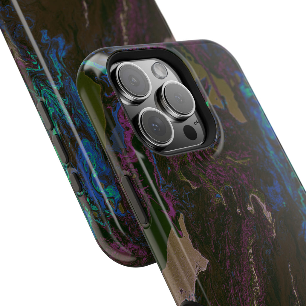 Shadow Collapse X MagSafe iPhone Case – Abstract Art Design, Shockproof for iPhone 14–17 Pro & Pro Max