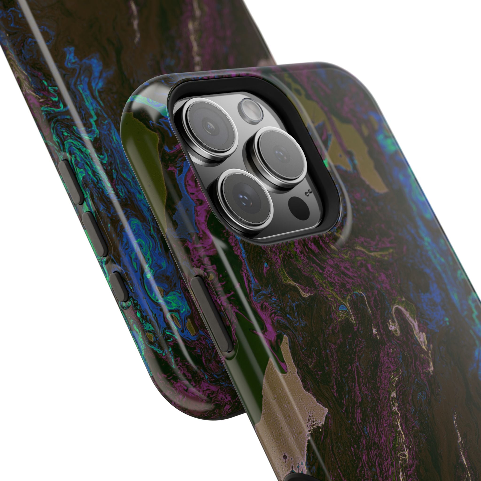 Shadow Collapse X MagSafe iPhone Case – Abstract Art Design, Shockproof for iPhone 14–17 Pro & Pro Max