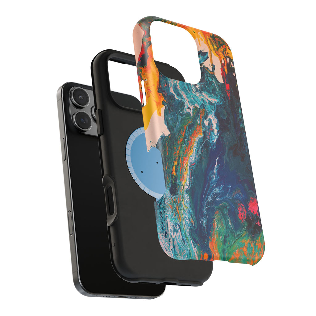 Deepcore Flow X MagSafe iPhone Case – Abstract Art Design, Shockproof for iPhone 14–17 Pro & Pro Max