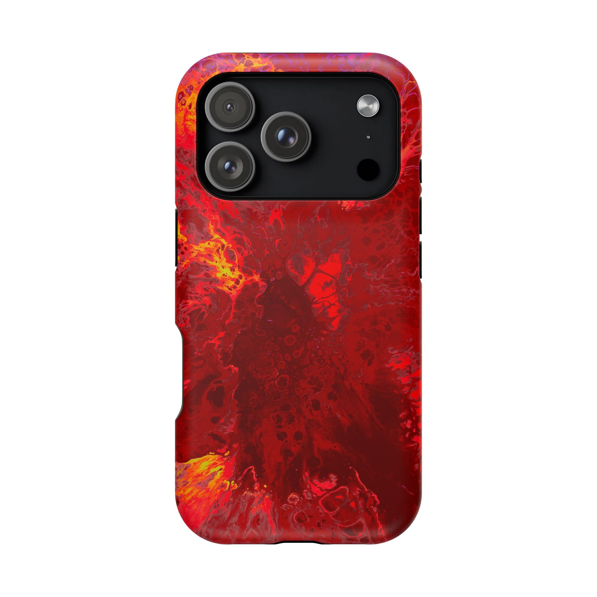 Inferno Pulse MagSafe iPhone Case – Abstract Art Design, Shockproof for iPhone 14–17 Pro & Pro Max