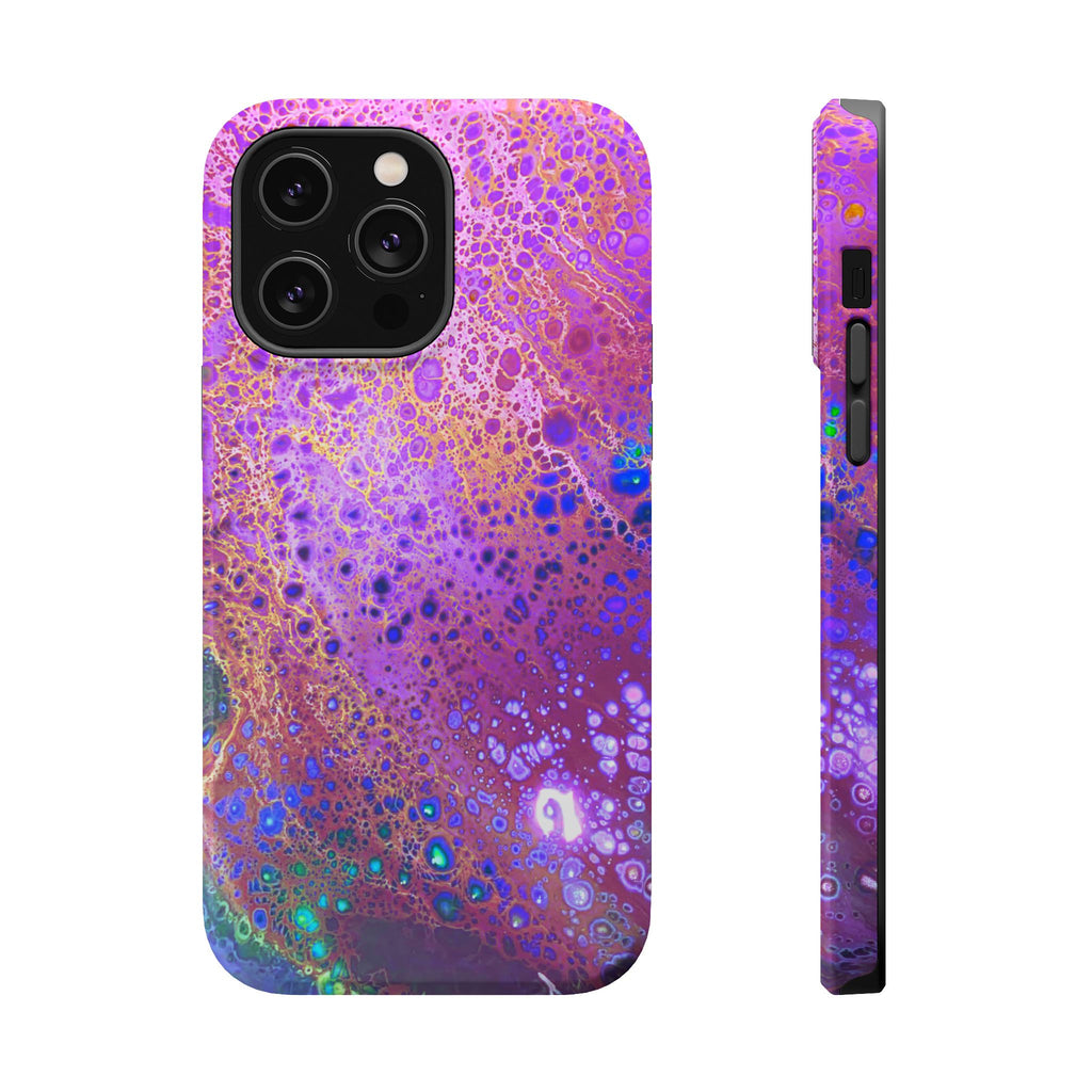 Cosmic Pulse MagSafe iPhone Case – Abstract Art Design, Shockproof for iPhone 14–17 Pro & Pro Max