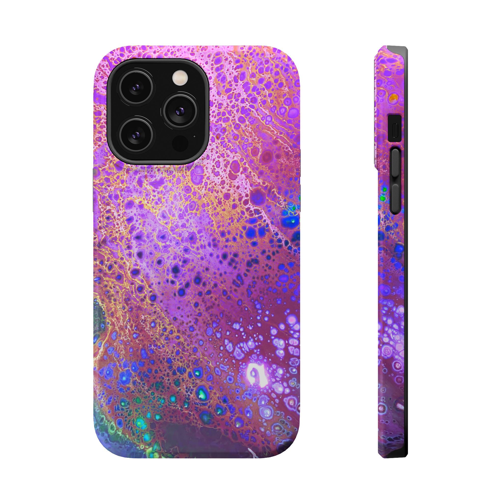 Cosmic Pulse MagSafe iPhone Case – Abstract Art Design, Shockproof for iPhone 14–17 Pro & Pro Max