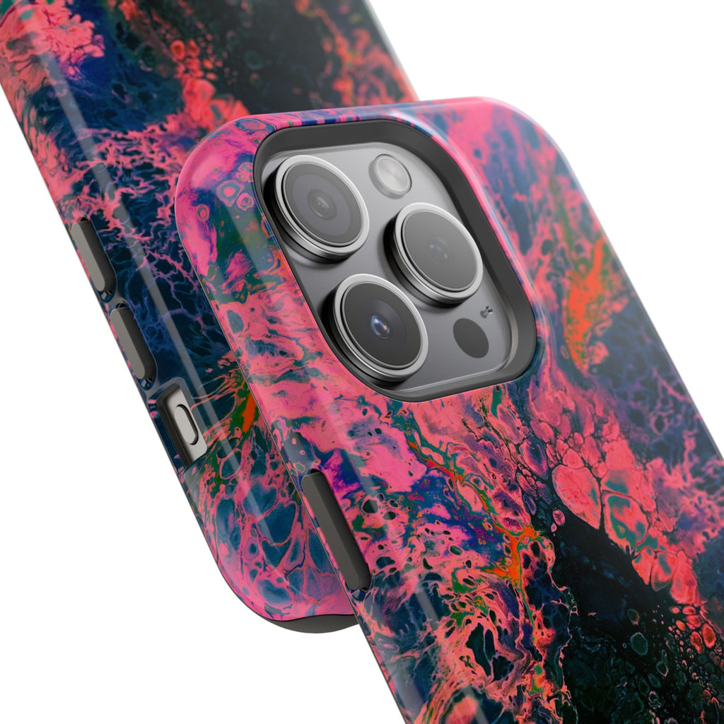 Velvet Explosion MagSafe iPhone Case – Abstract Art Design, Shockproof for iPhone 14–17 Pro & Pro Max