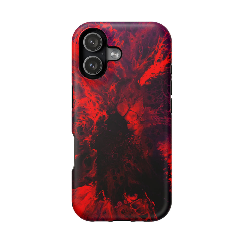 Bloodflare MagSafe iPhone Case – Abstract Art Design, Shockproof for iPhone 14–17 Pro & Pro Max