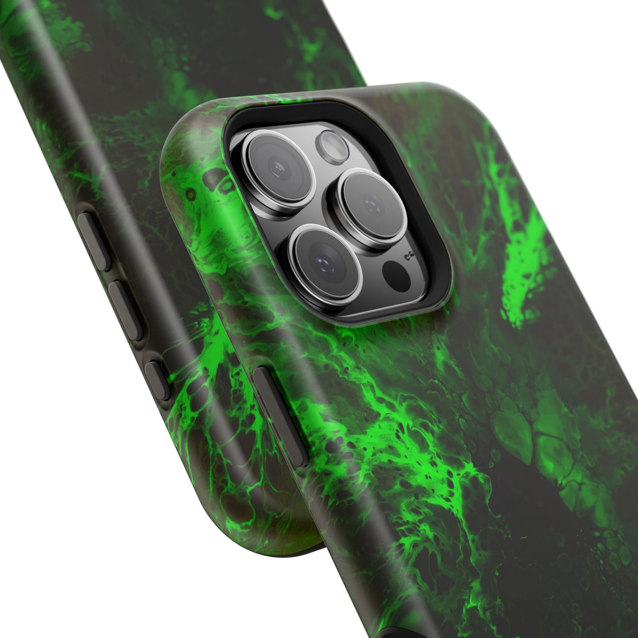 Toxic Bloom MagSafe iPhone Case – Abstract Art Design, Shockproof for iPhone 14–17 Pro & Pro Max