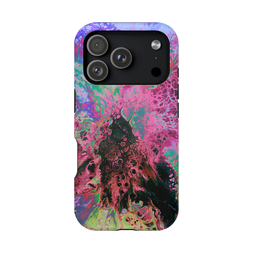 Quantum Bloom Collapse MagSafe iPhone Case – Abstract Art Design, Shockproof for iPhone 14–17 Pro & Pro Max