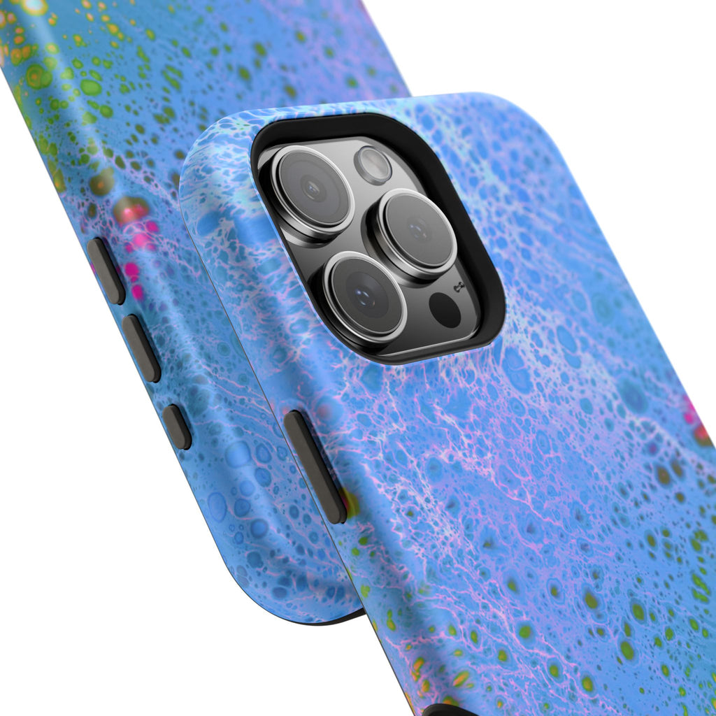 Frost Bloom MagSafe iPhone Case – Abstract Art Design, Shockproof for iPhone 14–17 Pro & Pro Max