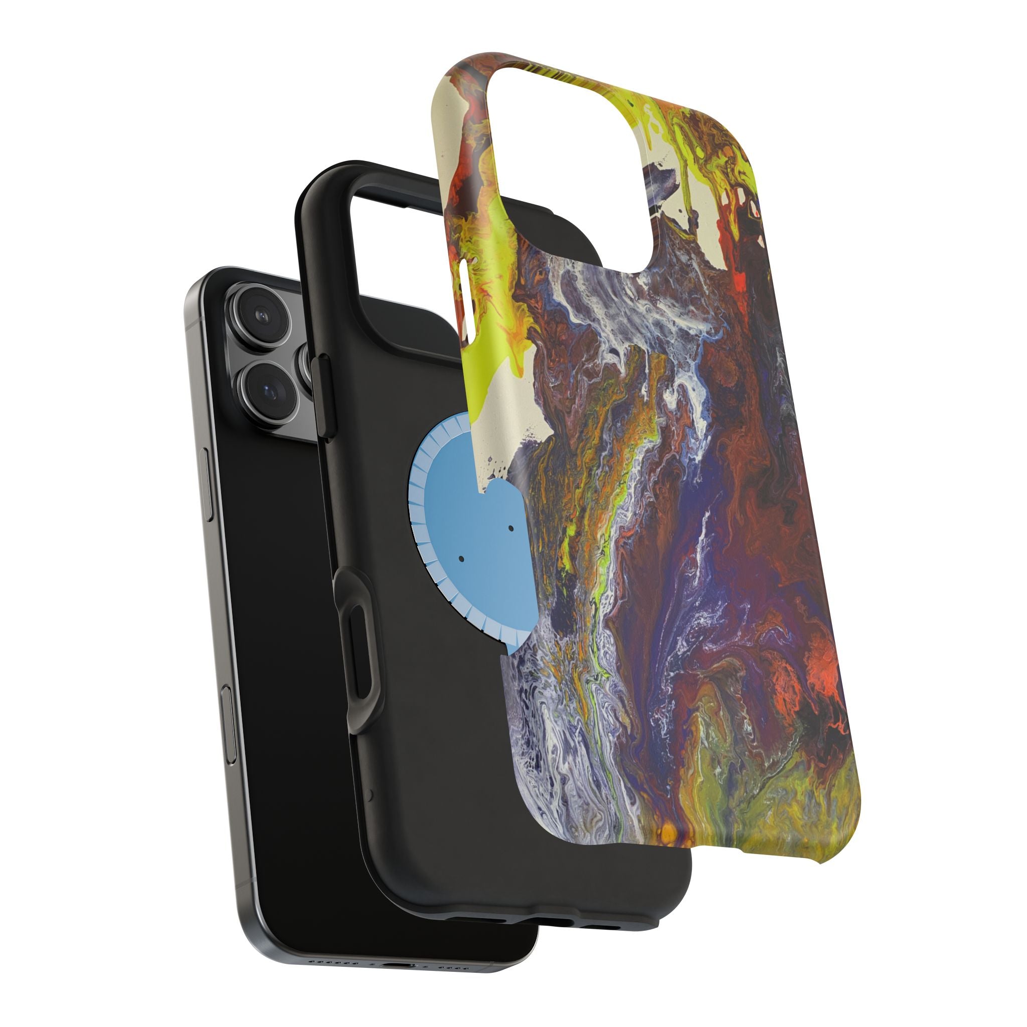 Lightwave Distortion X MagSafe iPhone Case – Abstract Art Design, Shockproof for iPhone 14–17 Pro & Pro Max
