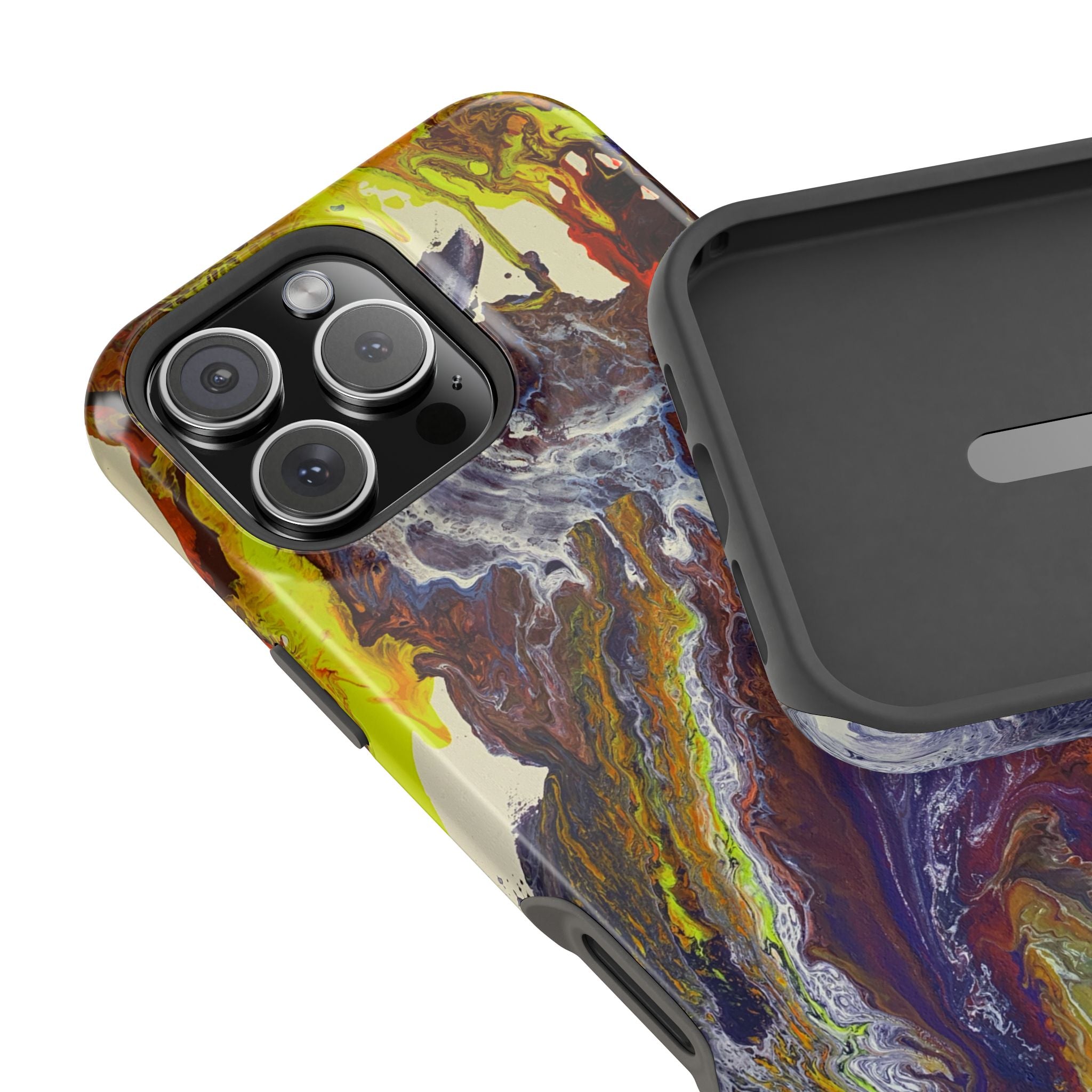 Lightwave Distortion X MagSafe iPhone Case – Abstract Art Design, Shockproof for iPhone 14–17 Pro & Pro Max