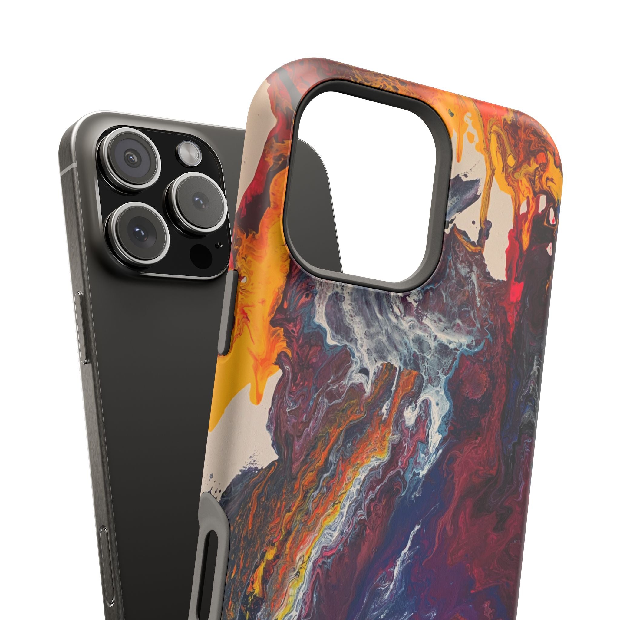 Color Reactor X MagSafe iPhone Case – Abstract Art Design, Shockproof for iPhone 14–17 Pro & Pro Max