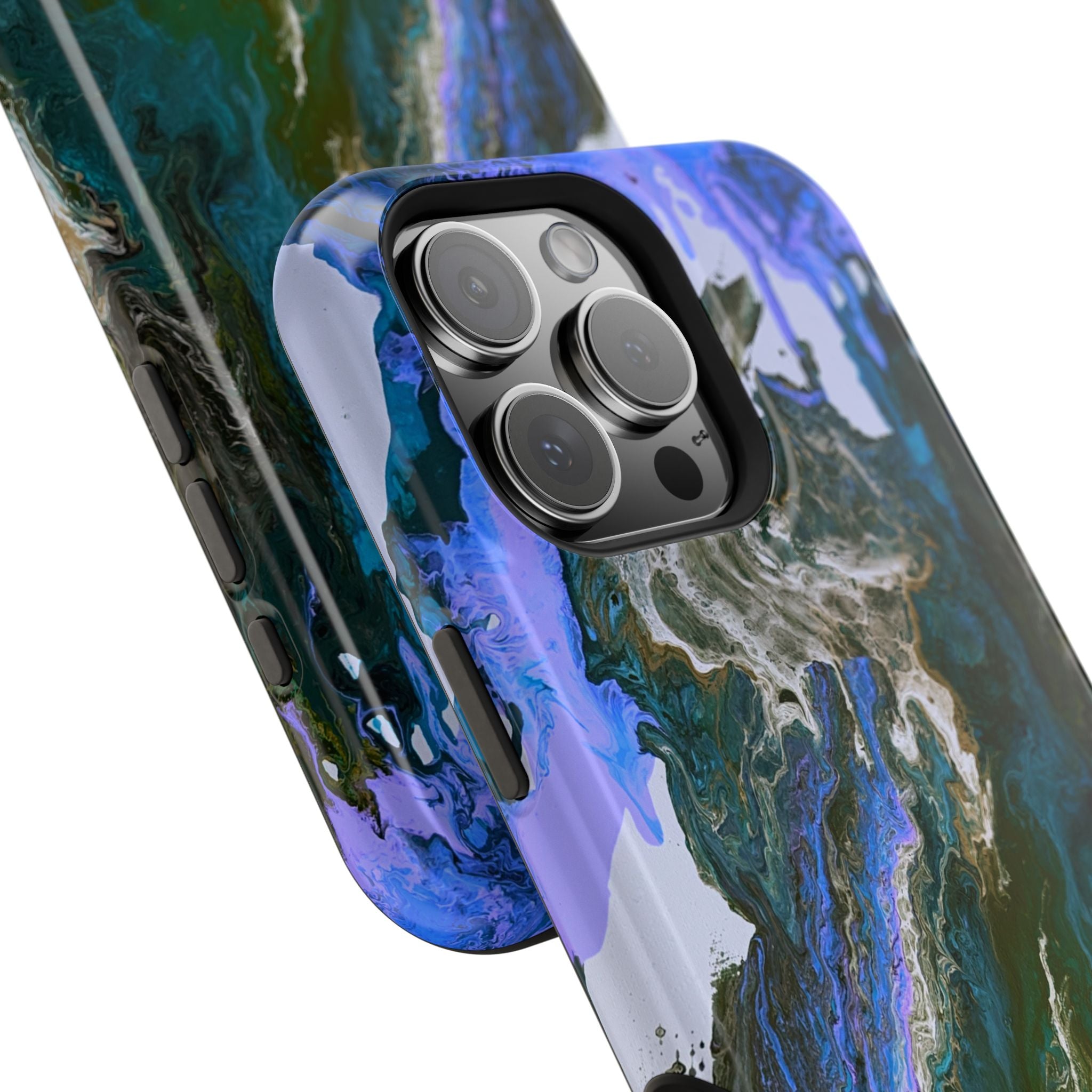 Liquid Depth X MagSafe iPhone Case – Abstract Art Design, Shockproof for iPhone 14–17 Pro & Pro Max