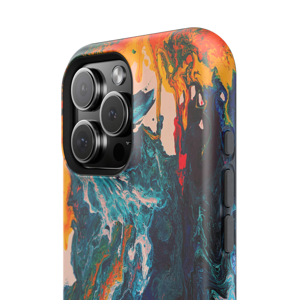 Deepcore Flow X MagSafe iPhone Case – Abstract Art Design, Shockproof for iPhone 14–17 Pro & Pro Max