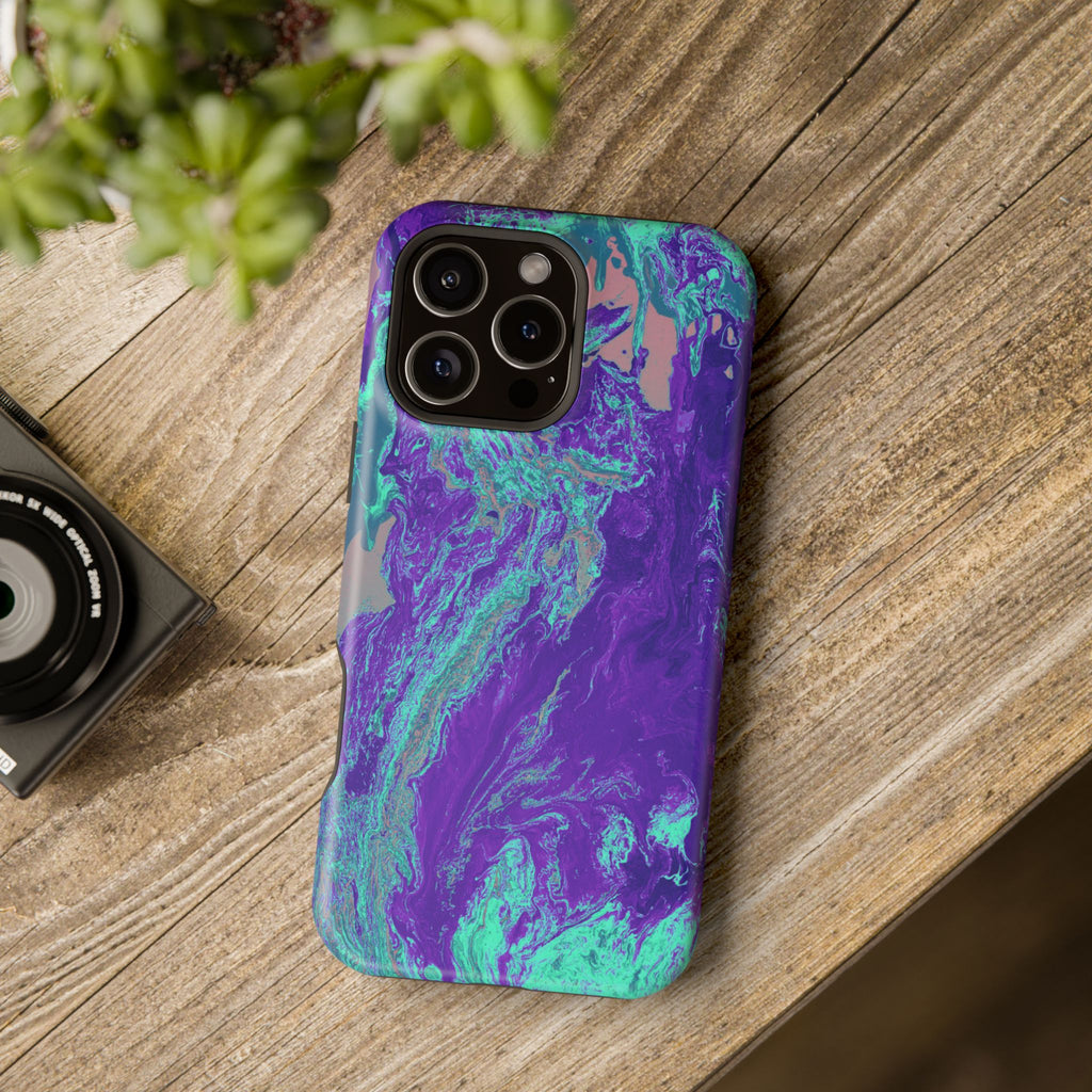 Polar Collapse X MagSafe iPhone Case – Abstract Art Design, Shockproof for iPhone 14–17 Pro & Pro Max